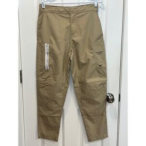 Nike Mens Sportswear Cargo Pants Khaki Tan Nylon Mesh Lined Tapered Size 30 M